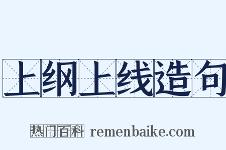 上纲上线造句是什么意思的图片
